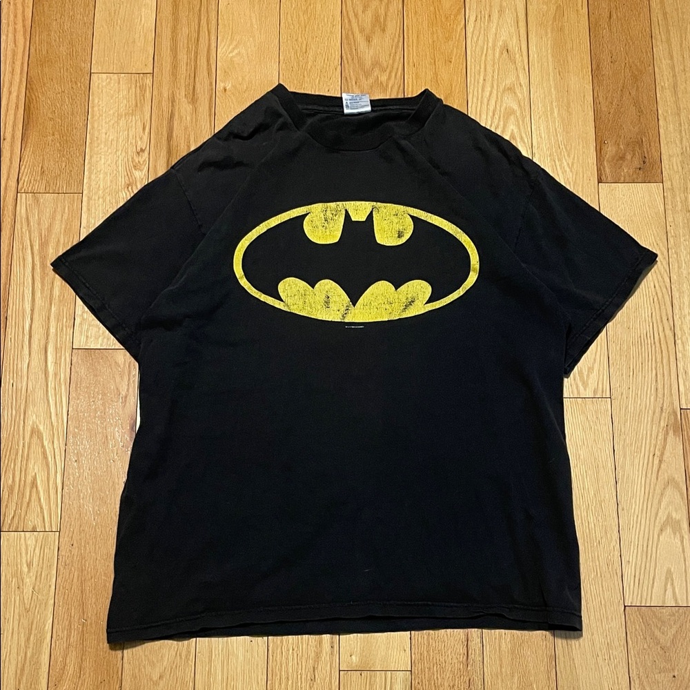 Delta Black Short Sleeve Tee with Yellow Batman Logo